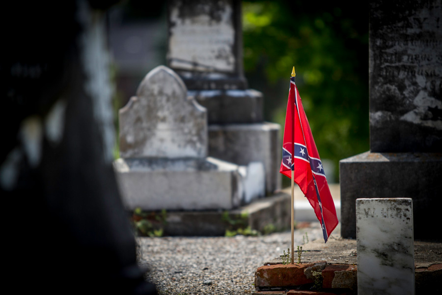 Confederate Flag in cemetery