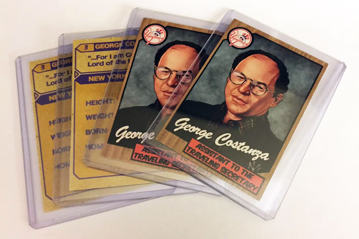 George Costanza baseball cards by Cuyler Smith