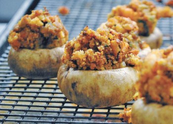 Lobster-stuffed mushrooms by David Hersh.