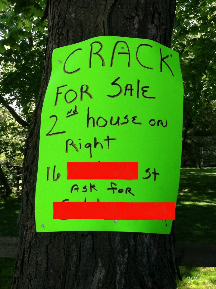 Crack For Sale sign
