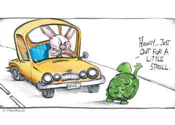 Crosswalk cartoon by Mickey Paraskevas