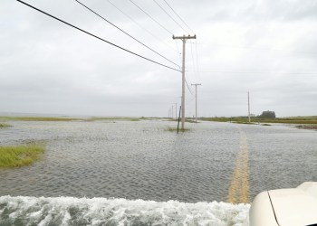 Dune Road flooded in East Quogue Cully/EEFAS Jeff Cully