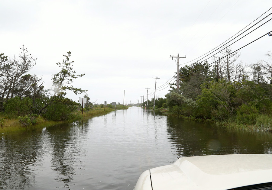 Dune Road looked like a river in Quogue