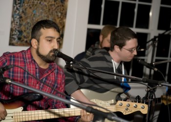 Snowday performs at the People Say NY open mic in December. Photo credit: Daniel Gonzalez