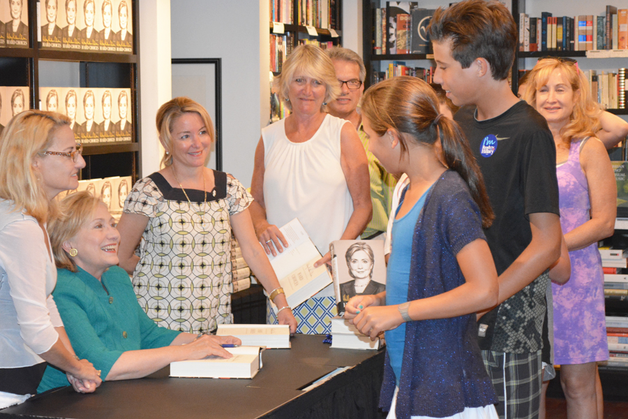 Hillary Clinton signs her memoir Hard Choices at Books & Books in Westhampton Beach on August 24, 2014.