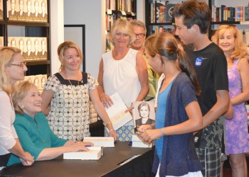 Hillary Clinton signs her memoir Hard Choices at Books & Books in Westhampton Beach on August 24, 2014.