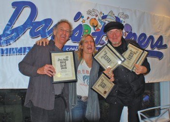 Gene Casey joined by fellow Dan’s Papers Best of the Best winners Jim Turner and Nancy Atlas at the 2010 Best of the Best celebration. Credit: David Gribin