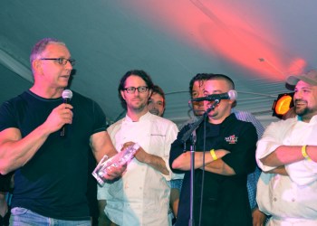 At the 2014 Dan's GrillHampton, host Robert Irvine of 