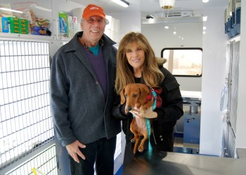 Southampton Animal Shelter Foundation President Jonathan McCann and NBC animal welfare correspondent Jill Rappaport.