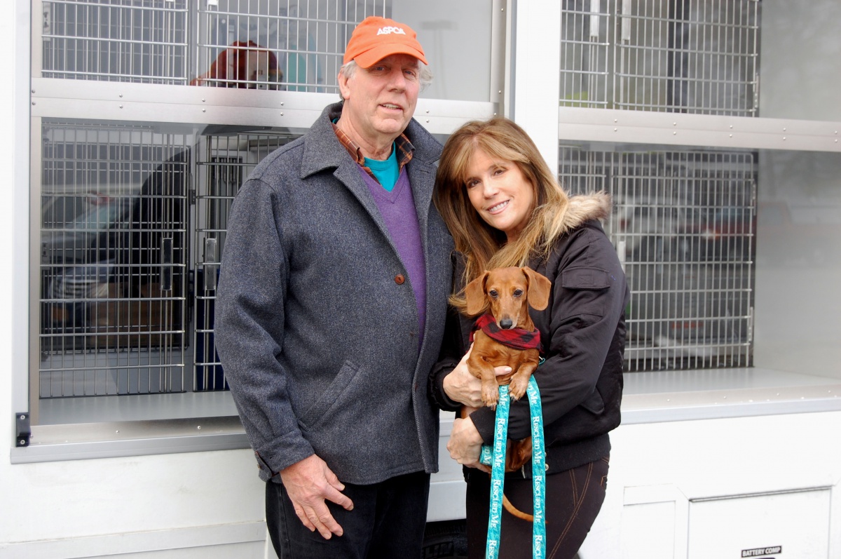 Southampton Animal Shelter Foundation Board President Jonathan W. McCann and animal advocate Jill Rappaport.