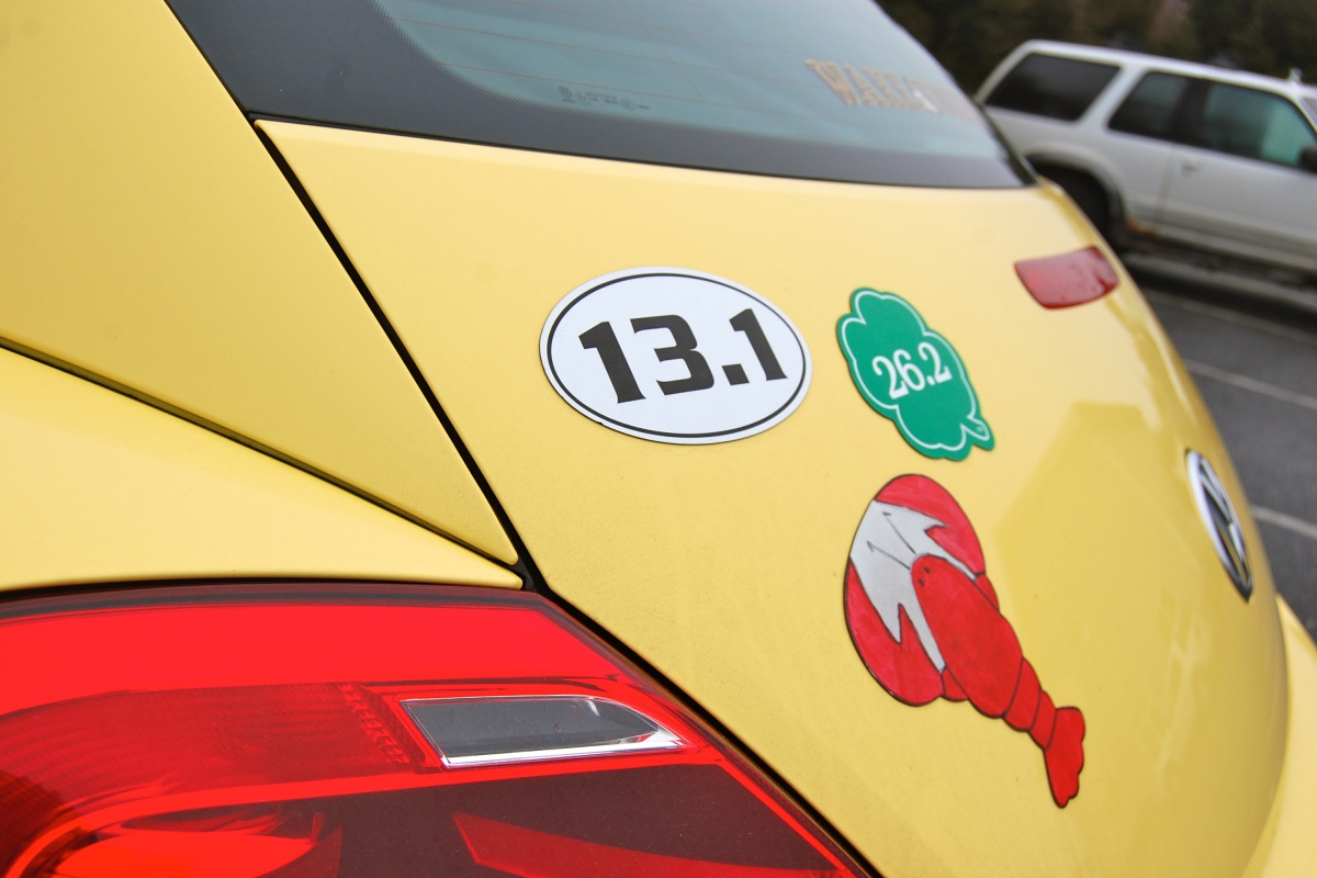 Run a half-marathon and earn the right to slap a 13.1 sticker on your car.