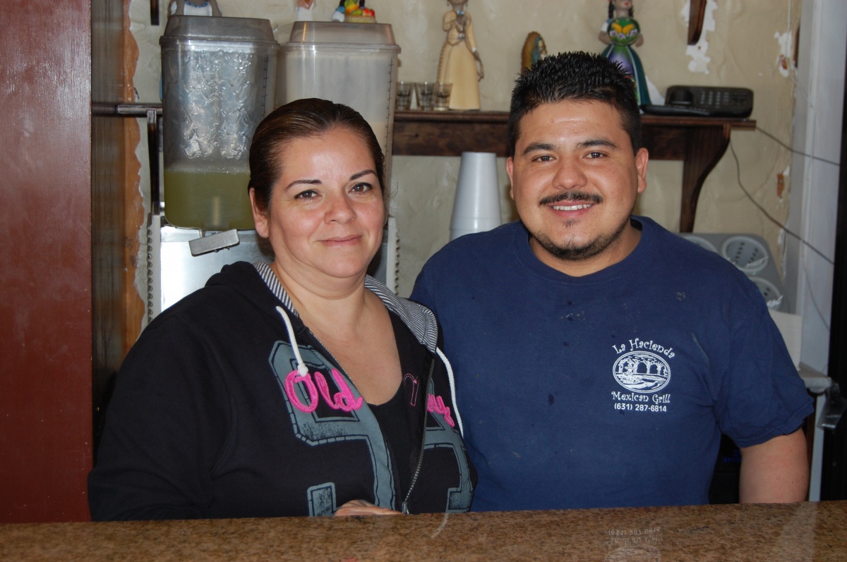 La Hacienda managers Delia Hernandez and Luis Prudencio.