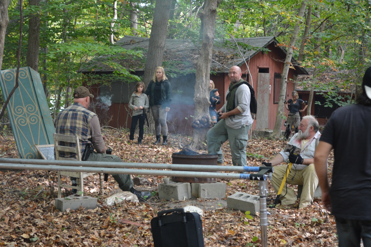 Viktoria Tocca and Chase Friedman during the filming of the "Ready to Run" music video in Riverhead.