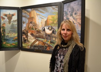 Tricia Zimic and her triptych 