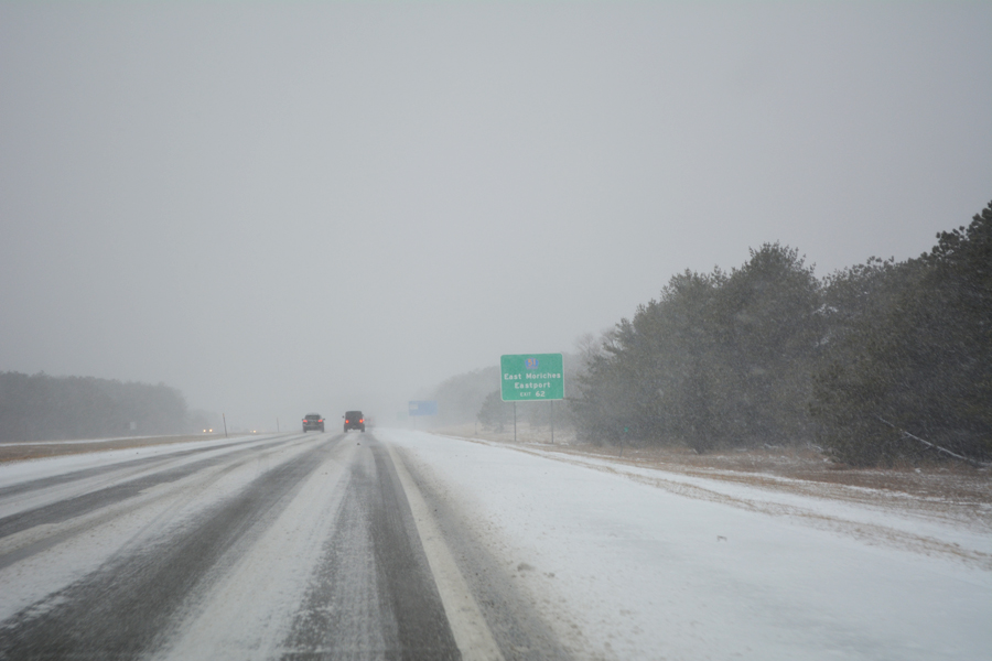 Treacherous conditions on Sunrise Highway January 26, 2015.
