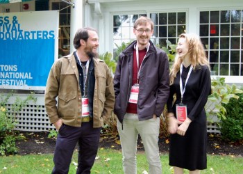 Cinematographer Hunter Herrick, director/screenwriter Dan Roe and actress Claire Lucido from the short film Weenie.