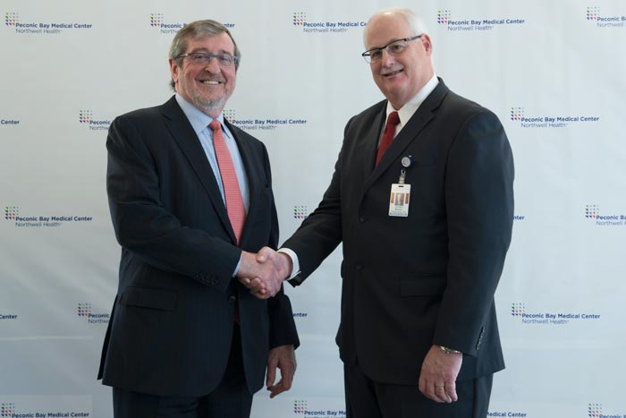 PBMC Health & Peconic Bay Medical Center celebrates becoming a full member of Northwell Health by hosting an Official Signing Ceremony in the Kanas Center for Advanced Surgery Atrium at Peconic Bay Medical Center.