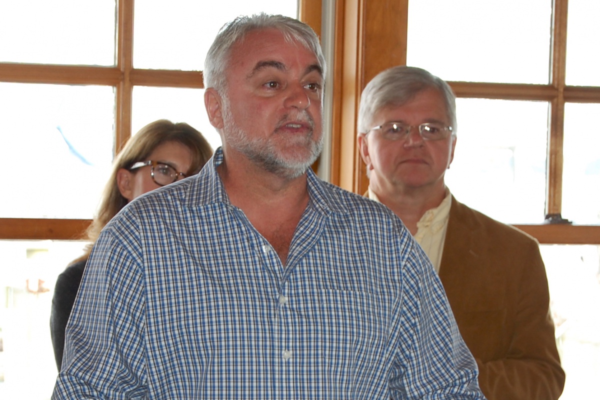 Alex Gregor at a press conference in October.
