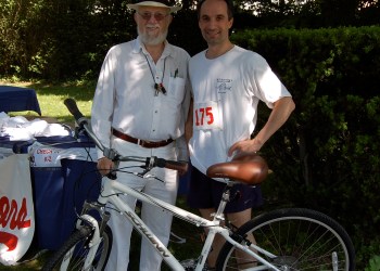 Dan and winner of bike