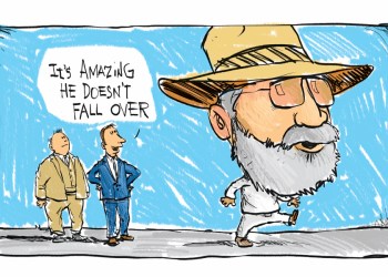 Dan Big Head Cartoon by Mickey Paraskevas