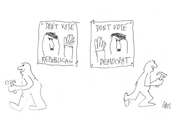 Hitler vote cartoon by Dan Rattiner