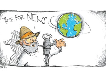 Dan news cartoon by Mickey Paraskevas