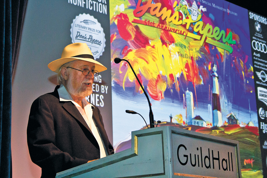 Dan Rattiner presides over the Literary Prize awards