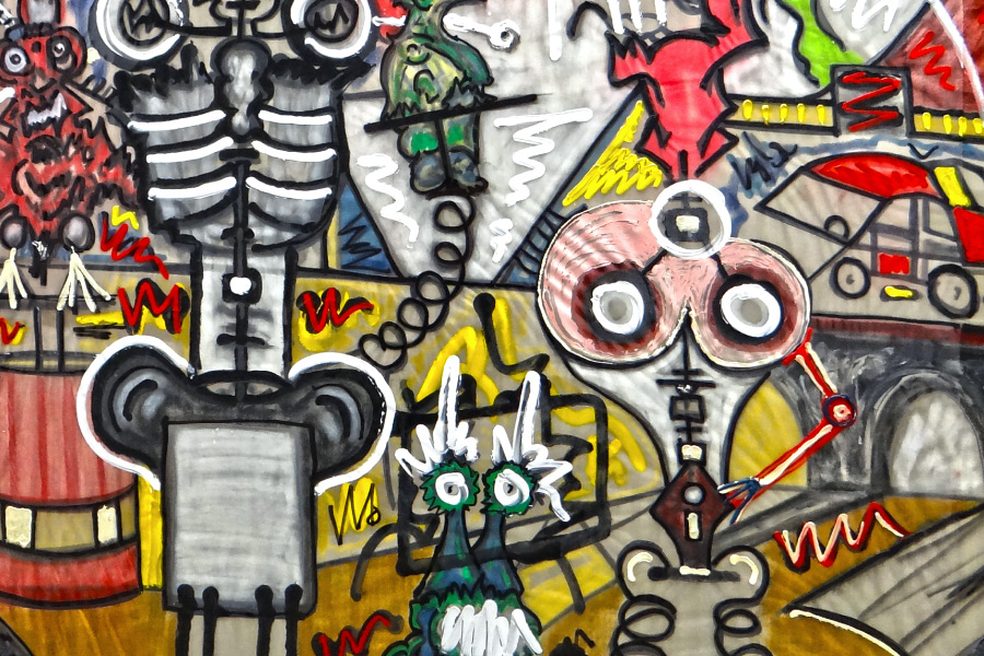 "Slug Trails and Guard Rails off the 405," Dan's Papers cover (detail) by Eddie Rehm