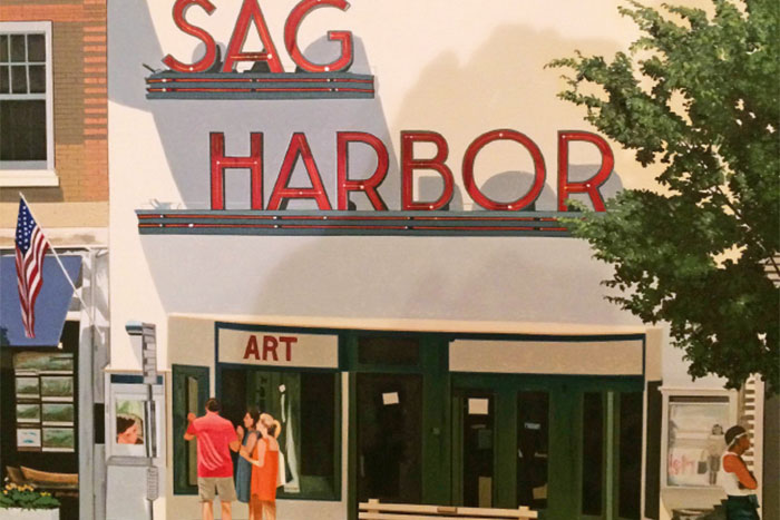 September 9, 2016 Dan's Papers cover art of Sag Harbor Cinema (detail) for HarborFest by Dave Tyndall