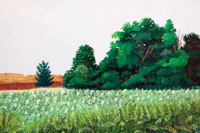 April 22, 2016 Dan's Papers Cover art, “Along Town Line Road,” (detail) by Elaine Karton