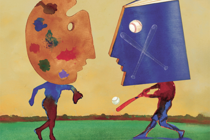 Dan's Papers Artists Writers Game cover (detail) by Walter Bernard