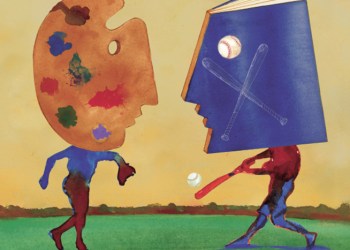 Dan's Papers Artists Writers Game cover (detail) by Walter Bernard