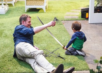 David and Carl share a teachable moment—lock picks, swords and all... on Revenge