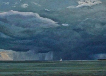 “Running Before the Storm” (detail) by Dan's Papers cover artist David Lyttleton Smith