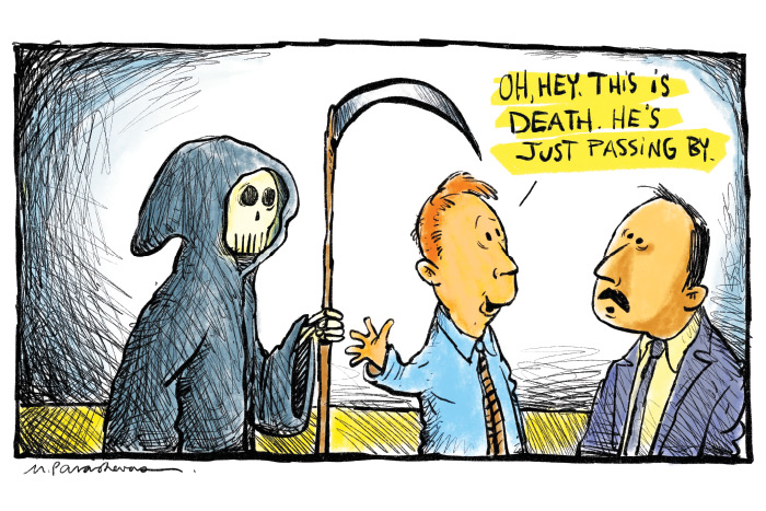 Death cartoon by Mickey Paraskevas