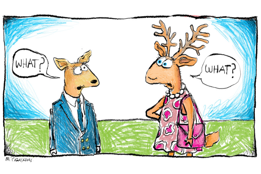 Deer Cartoon by Mickey Paraskevas