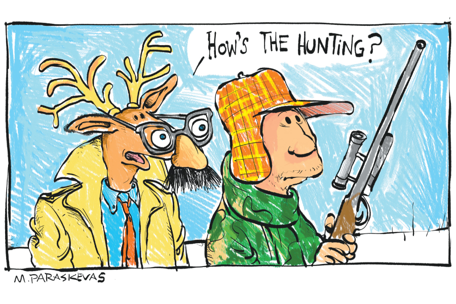 Deer Cull Cartoon By Mickey Paraskevas