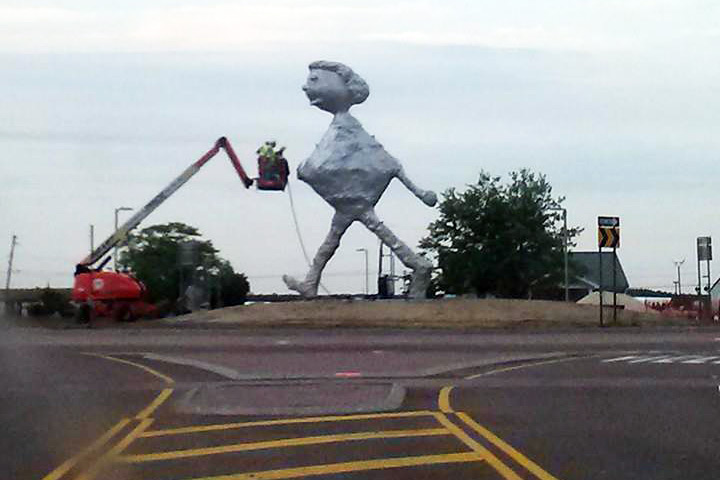 Donald Baechler's "Walking Figure" in Westhampton