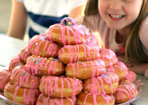 Pile of doughnuts