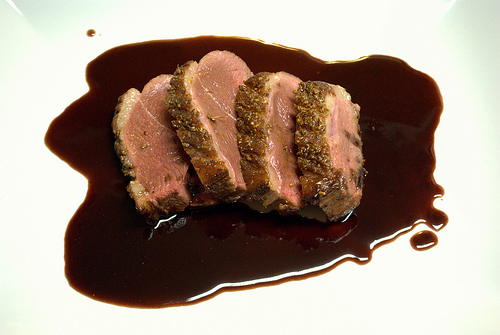 Seared Long Island Duck Breast in Currant Sauce
