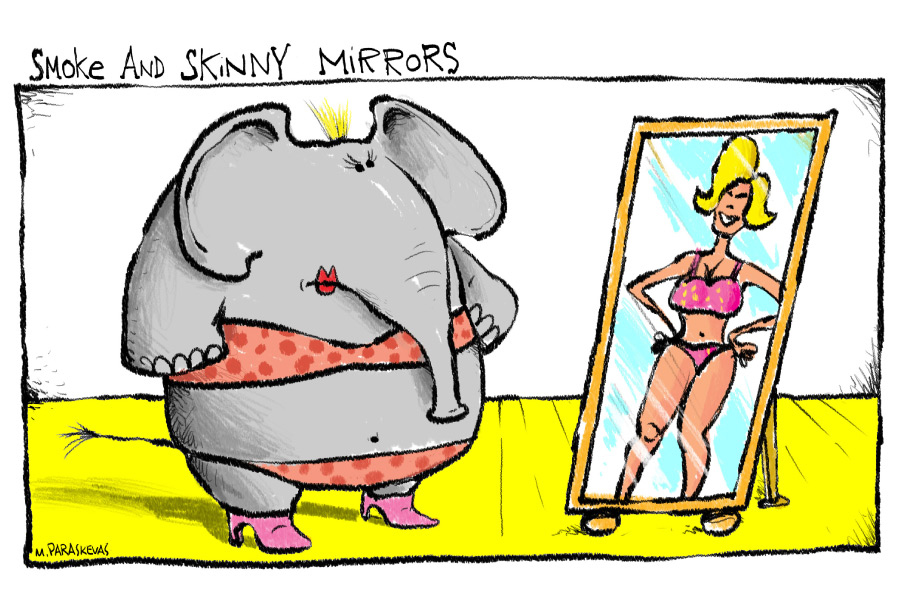 Elephant Cartoon By Mickey Paraskevas