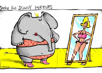 Elephant Cartoon By Mickey Paraskevas