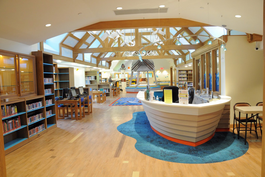 East Hampton Library's redesigned children's wing has a distinctly “East End” look and feel.