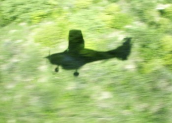 East Hampton Airport airplane shadow