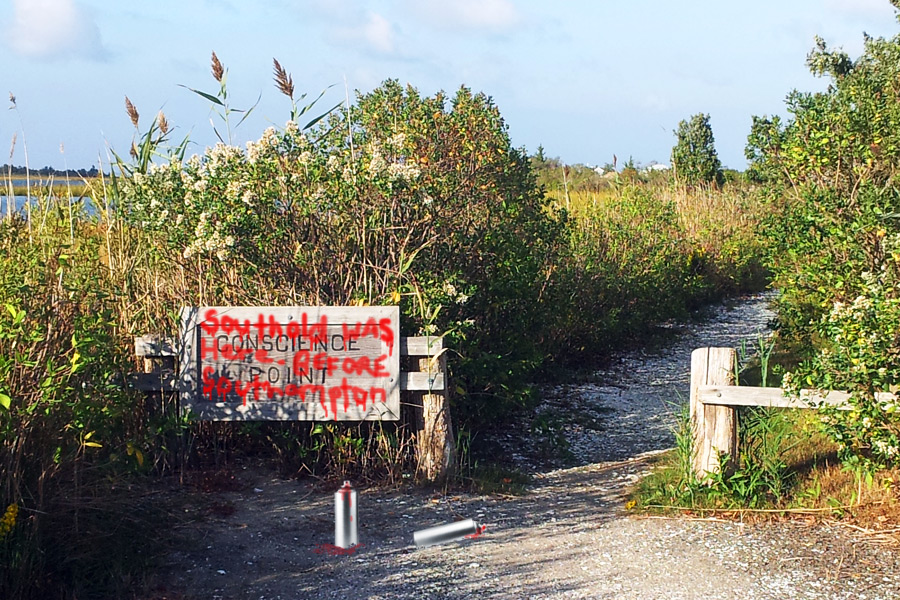 East End gang tag at Conscience Point