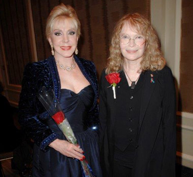 Dame Patricia Kennedy and Mia Farrow
