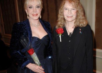 Dame Patricia Kennedy and Mia Farrow