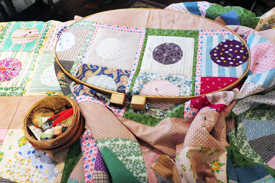 Vintage quilts assembeled by Jeanelle Myers