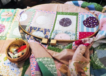 Vintage quilts assembeled by Jeanelle Myers
