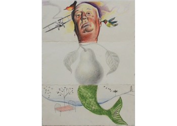 Exquisite Corpse drawing by Peter Walder, Karen Kluglein and Jennifer Cross.